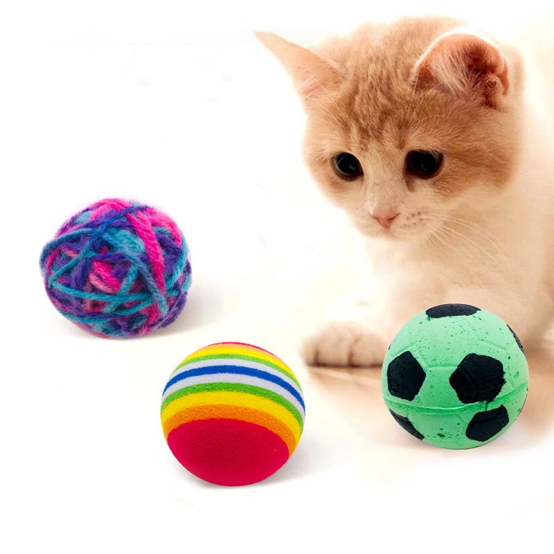 PET SHOW 20Pcs Cats Toys Interactive Kitten Ball Toys Assortments Variety Pack for Indoor Cats Mice Feather Sparkle Crinkle Ball Bells Spring - Image 5